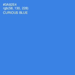 #3A82E4 - Curious Blue Color Image
